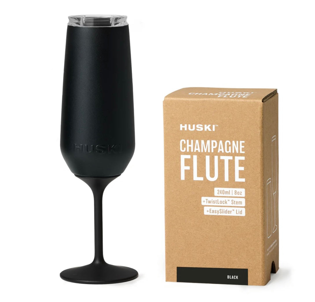 CHAMPAGNE FLUTE - TwistLock Stem - Black
