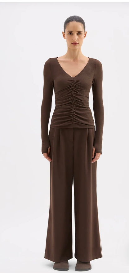 GIGI MESH TOP - WALNUT