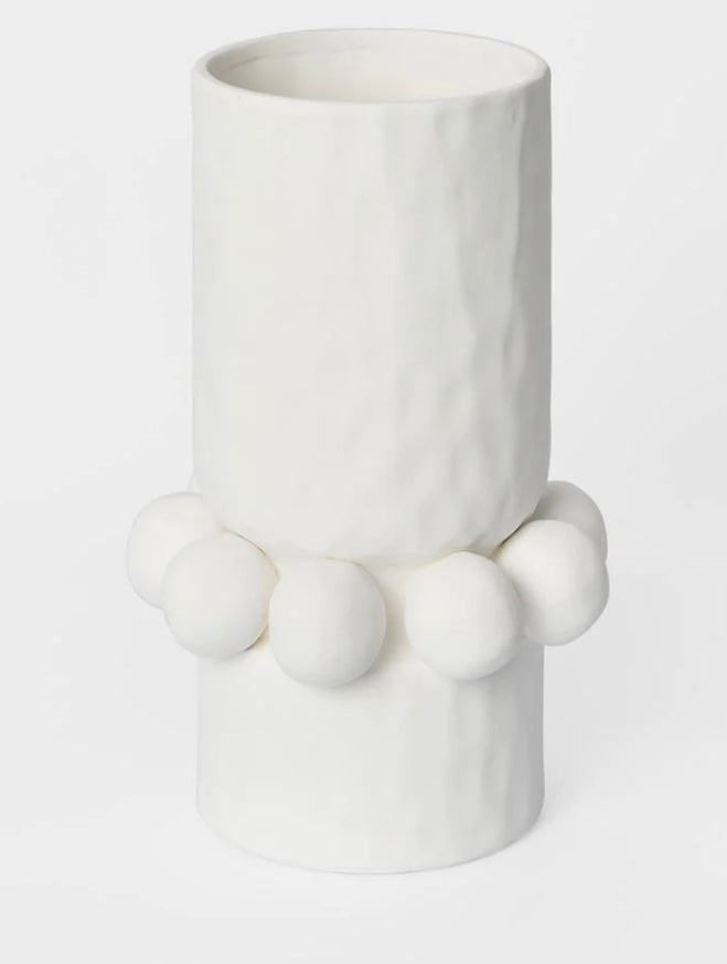 TIKI VASE - WHITE