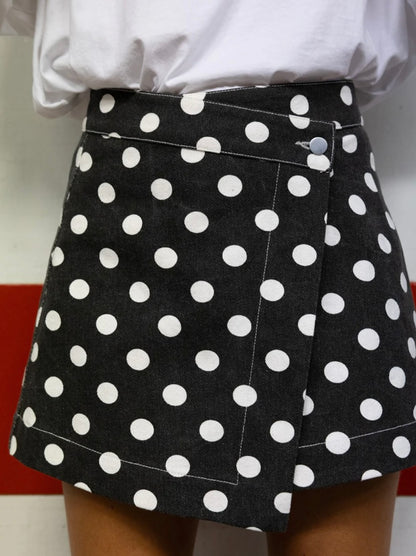 WINNIE WRAP SKIRT - Black Wash