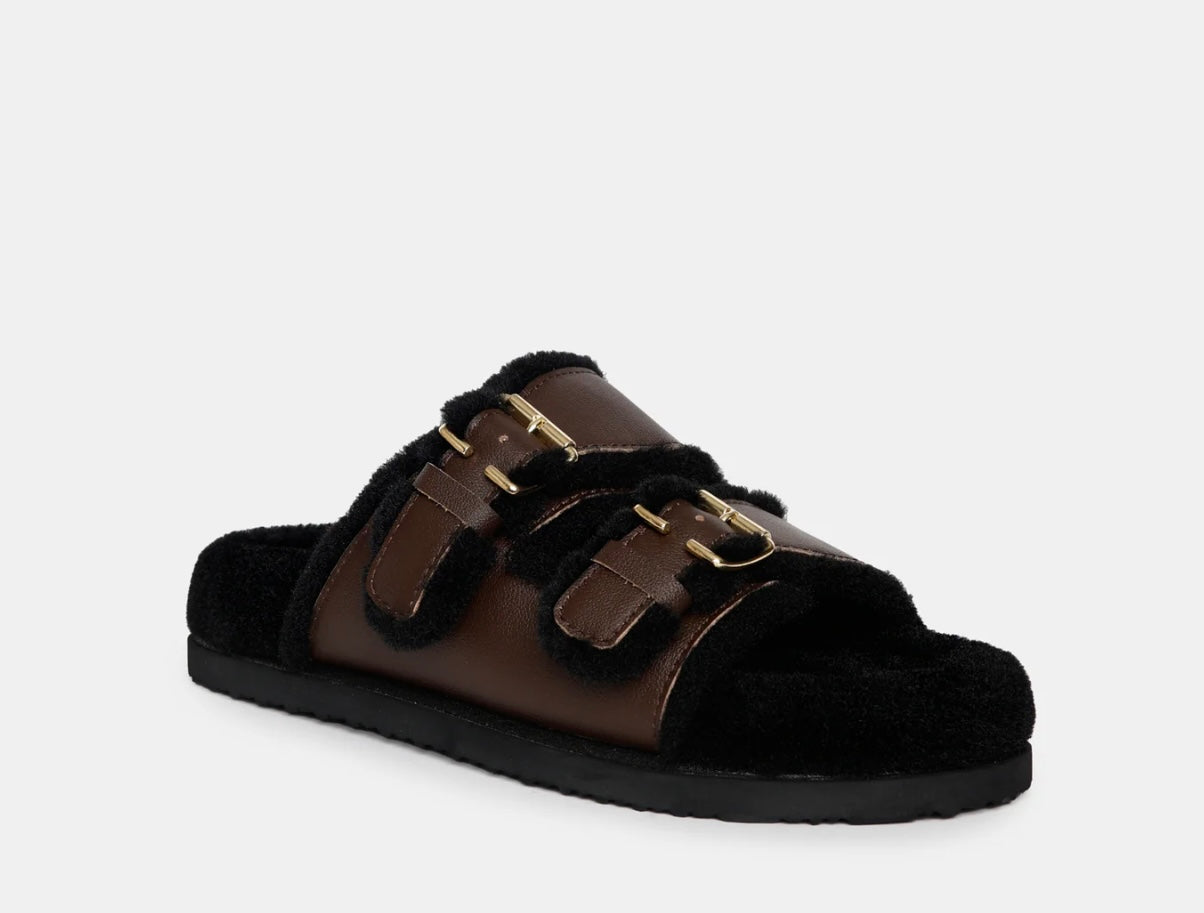 LOUIS FOOTBED- Mocha/Black