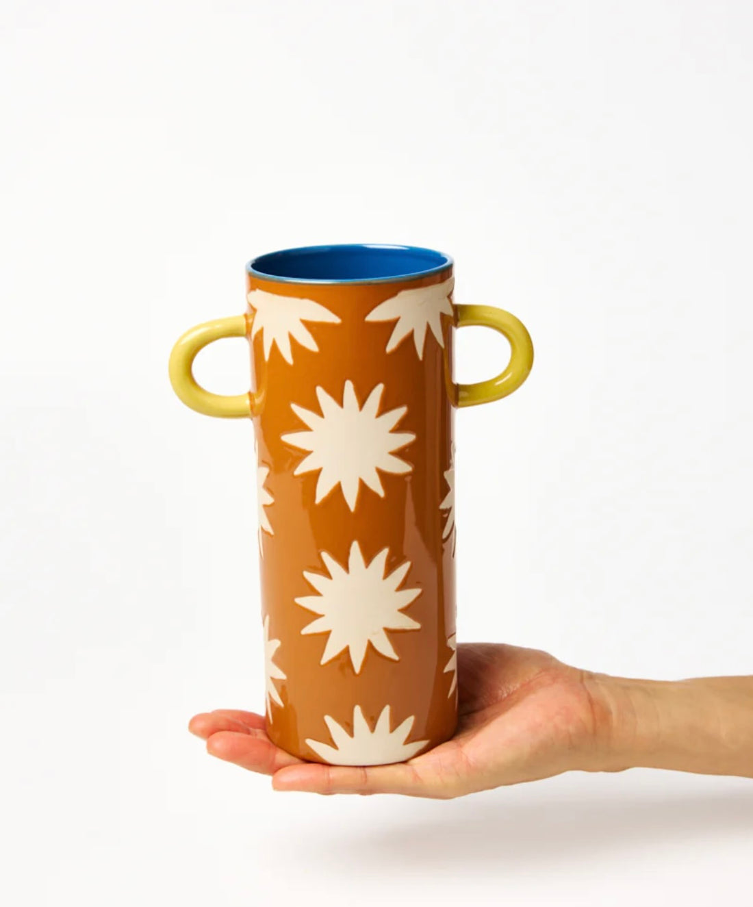 GIRRE TALL VASE - MUSTARD STAR