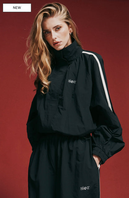 FIGHT NIGHT ZIP WINDBREAKER- BLACK