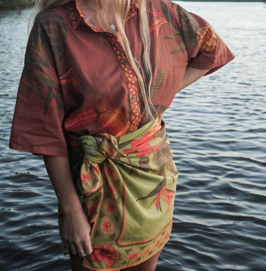 CUBAN TROPICAL SARONG - Lime