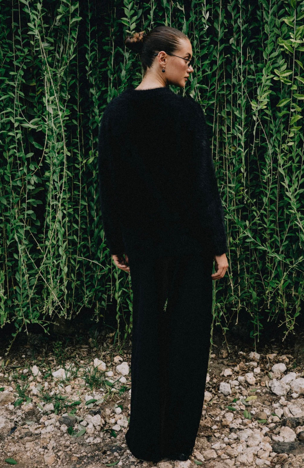 AMELIA SHAGGY KNIT - Black