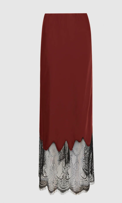 LUELLA MAXI SKIRT - MERLOT