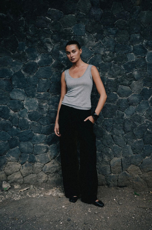 ELSIE RELAXED TROUSER - Black
