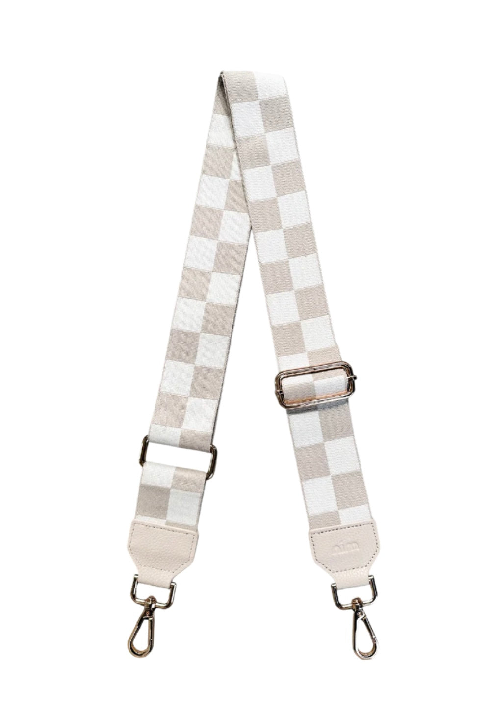 SHOULDER STRAP - Check Cream
