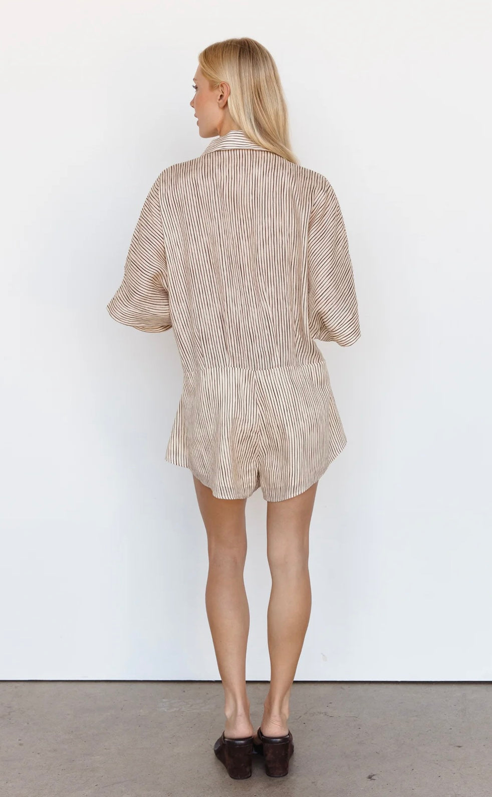 RAE PLAYSUIT - Cinnamon Stripe