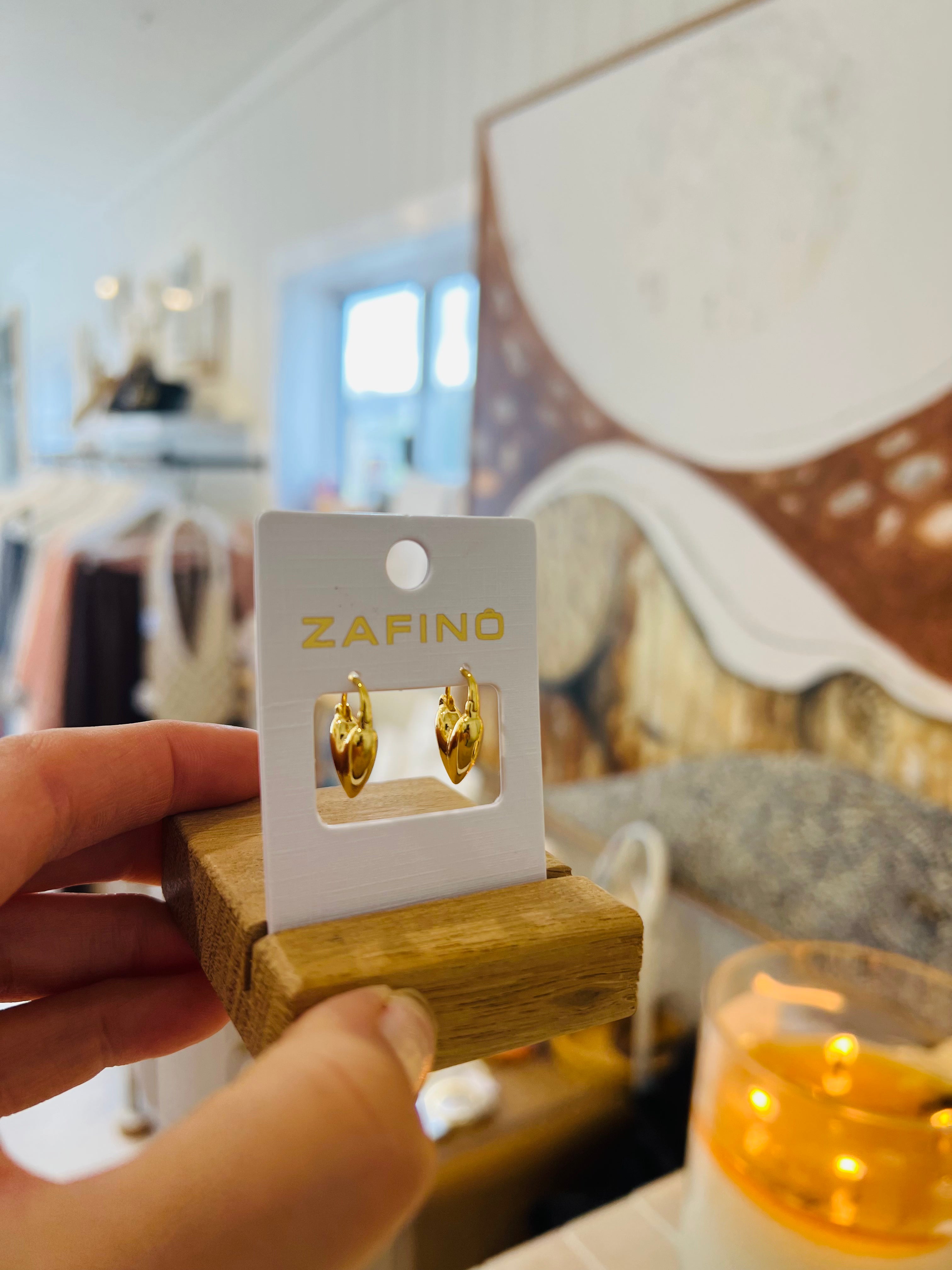 JESS HEART HOOP - Gold