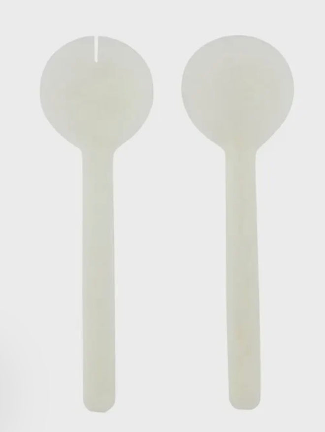 KIP RESIN SALAD SERVERS- Ivory 25.5cm