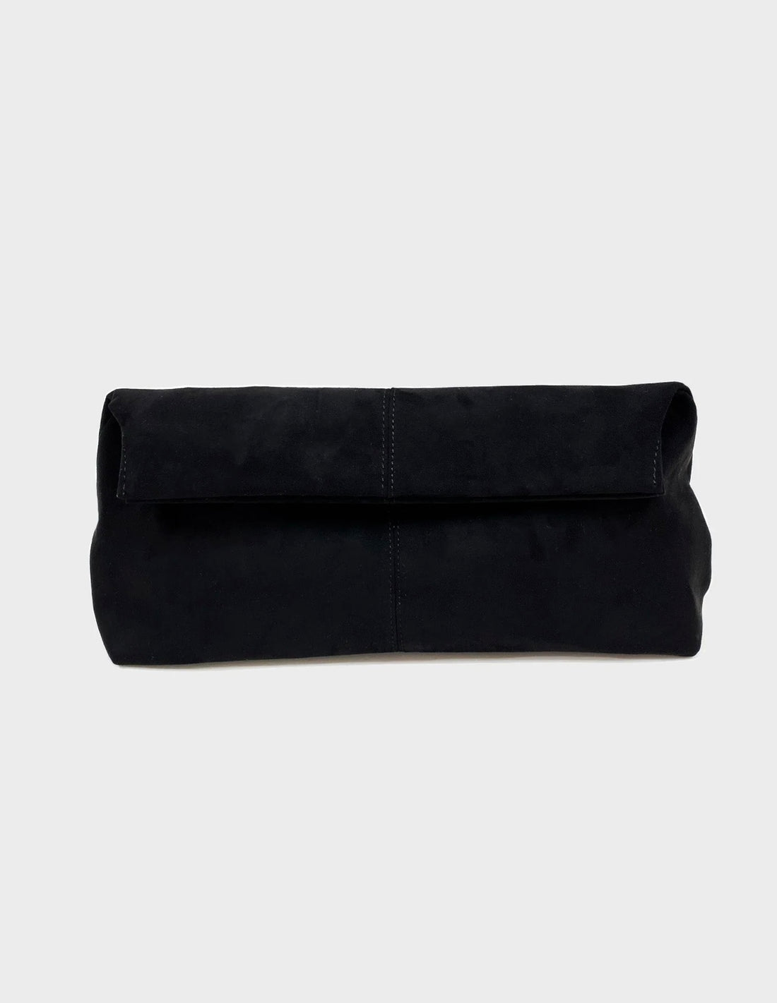 BECCA SUEDE CLUTCH - BLACK