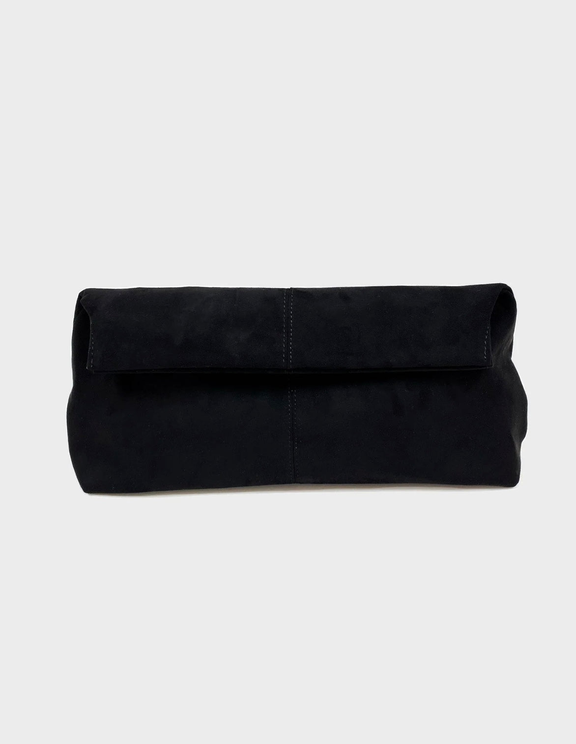 BECCA SUEDE CLUTCH - BLACK
