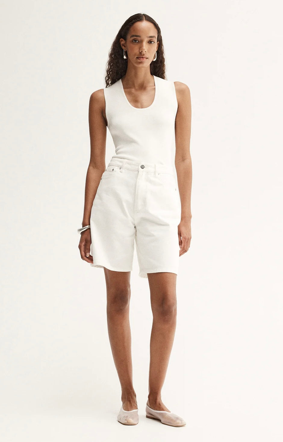 ODIN DENIM SHORTS - IVORY
