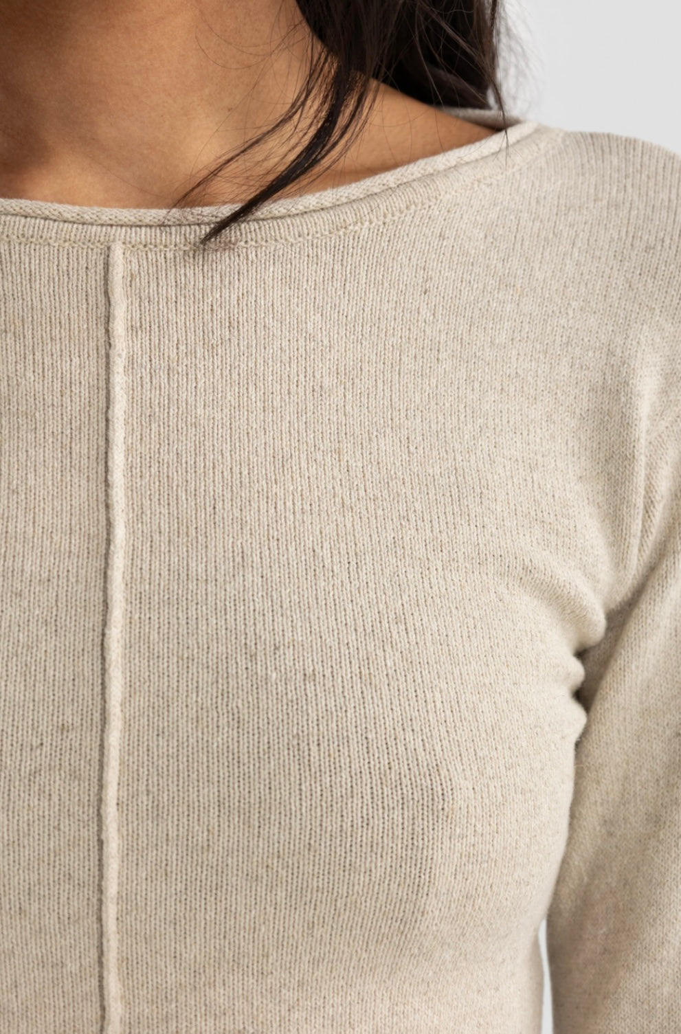 HOLLY KNIT MINI DRESS - Natural