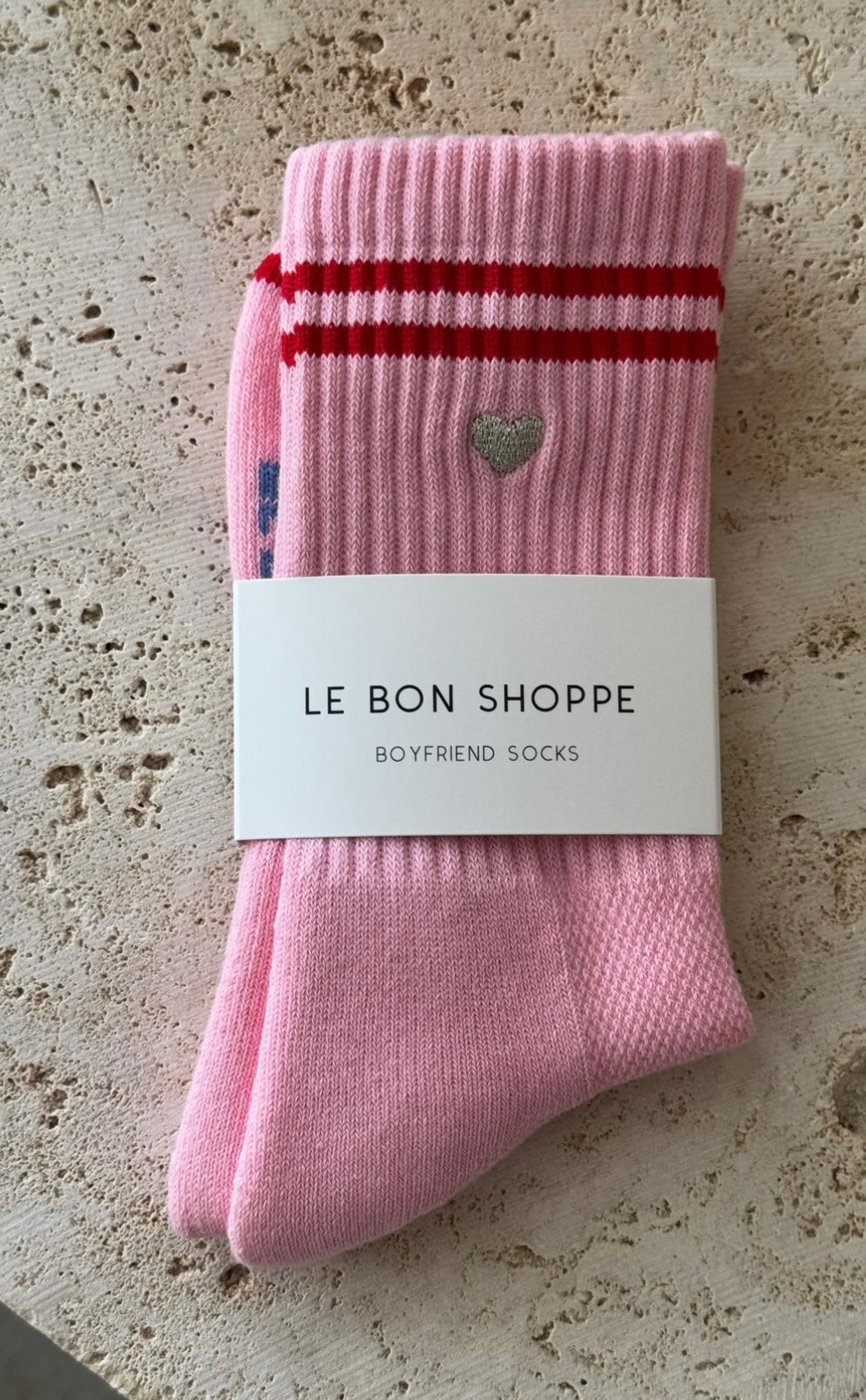 EMBROIDERED BOYFRIEND- AMOUR PINK + HEART