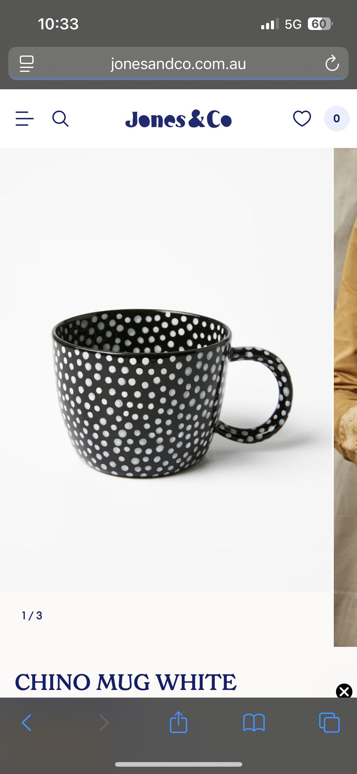 CHINO MUG WHITE SPRINKLE