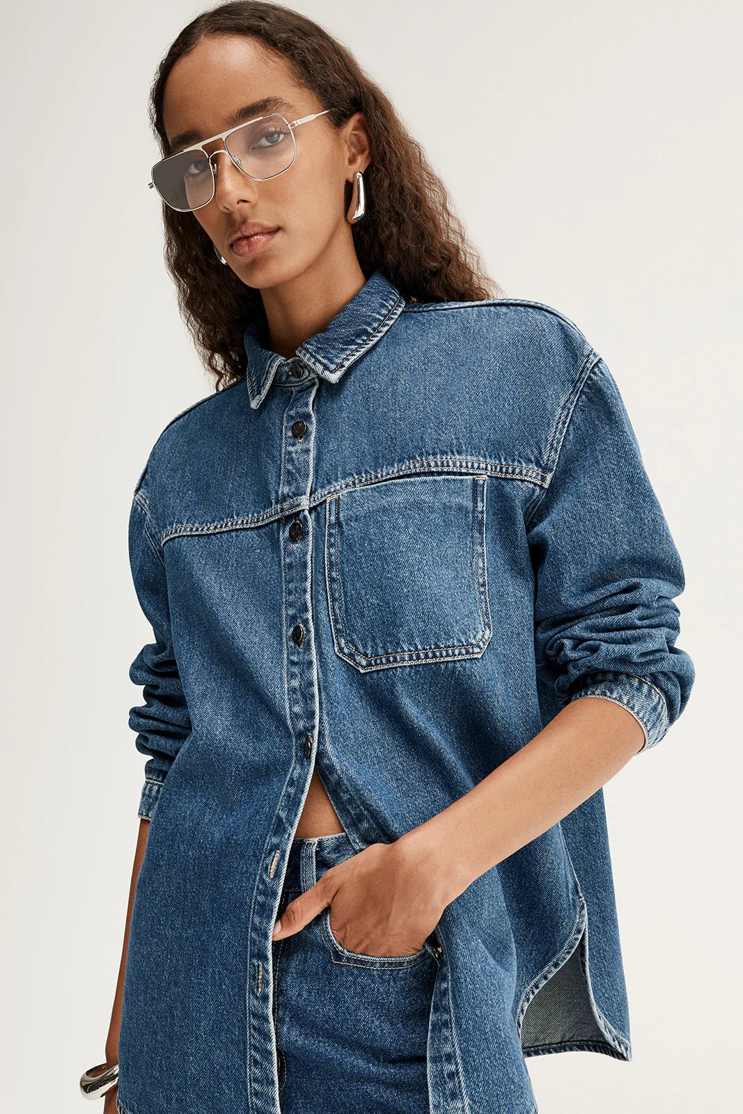 KENNEDY DENIM SHIRT - DARK INDIGO