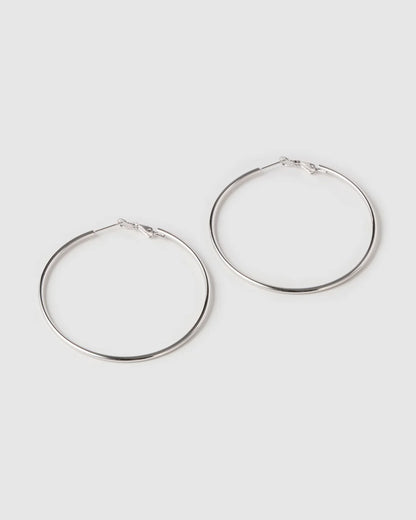 MADDY SILVER HOOP - 50MM