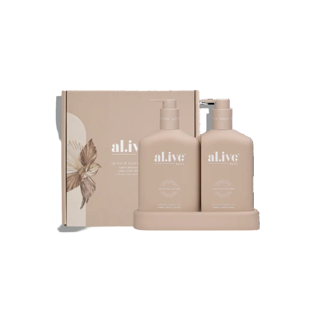 BATHROOM WASH &amp; LOTION DUO - APRICOT &amp; SWEET FIG