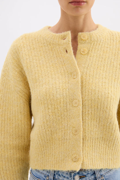 NIXON CROPPED CARDIGAN - BUTTER