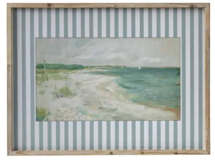 Bribie Frame Glass Print 80x60cm