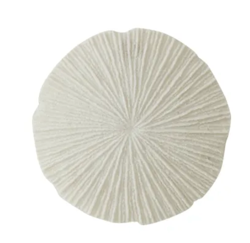 Coral Resin Wall Art 36cm White