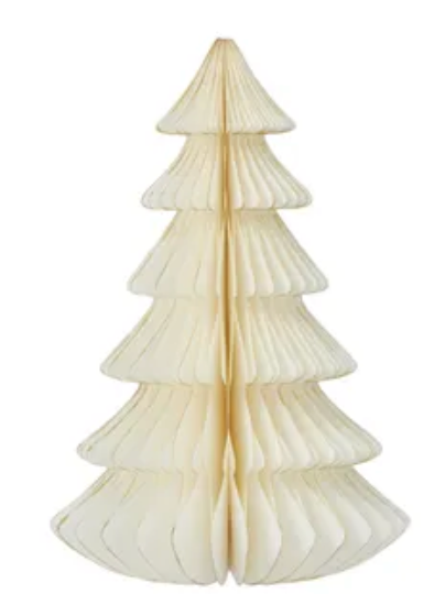 6 tier Tree Paper Decor 11x18cm White