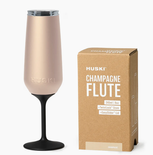 HUSKI CHAMPAGNE FLUTE - Twist Lock Stem - Champagne
