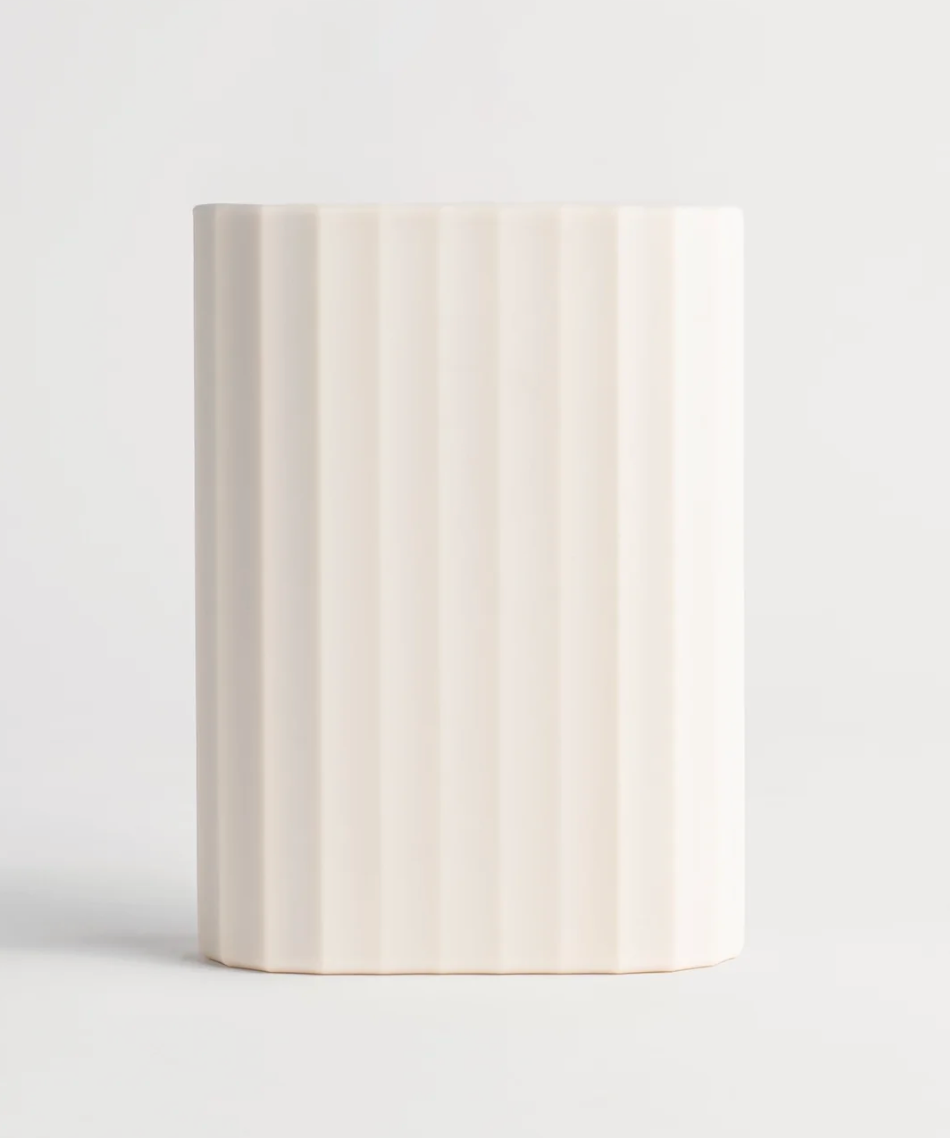 RIBBED SILICONE SLEEVE - BONE
