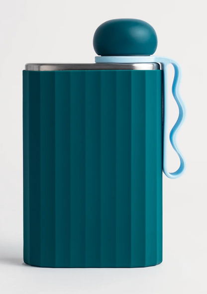RIBBED SILICONE SLEEVE -TEAL
