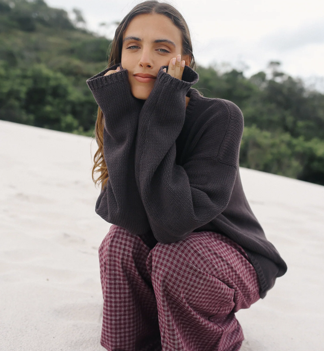 LUCIA KNIT JUMPER - CHOCOLATE