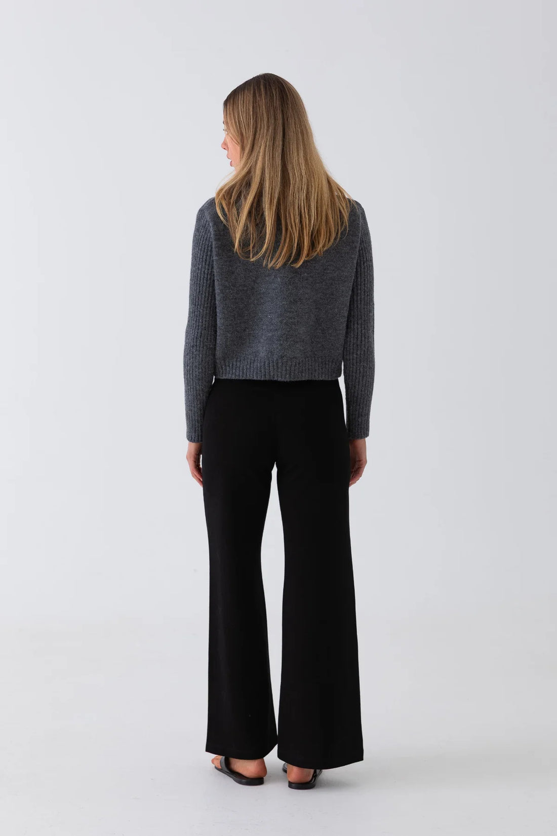 LANE JERSEY PANTS - BLACK