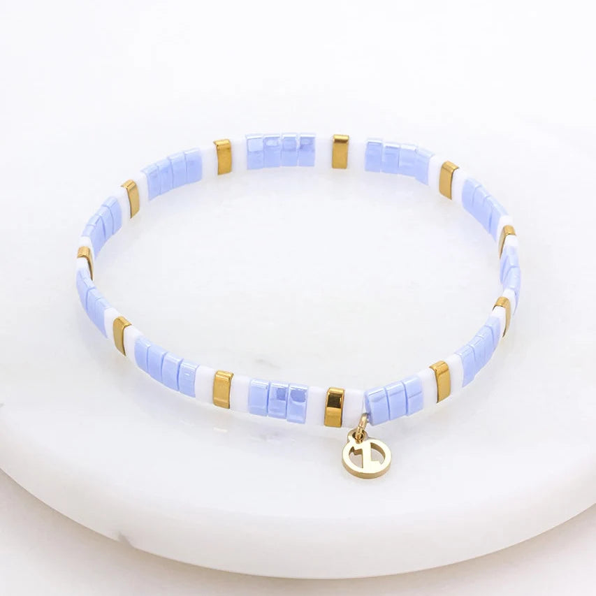 TILE BRACELET - SKY/GOLD