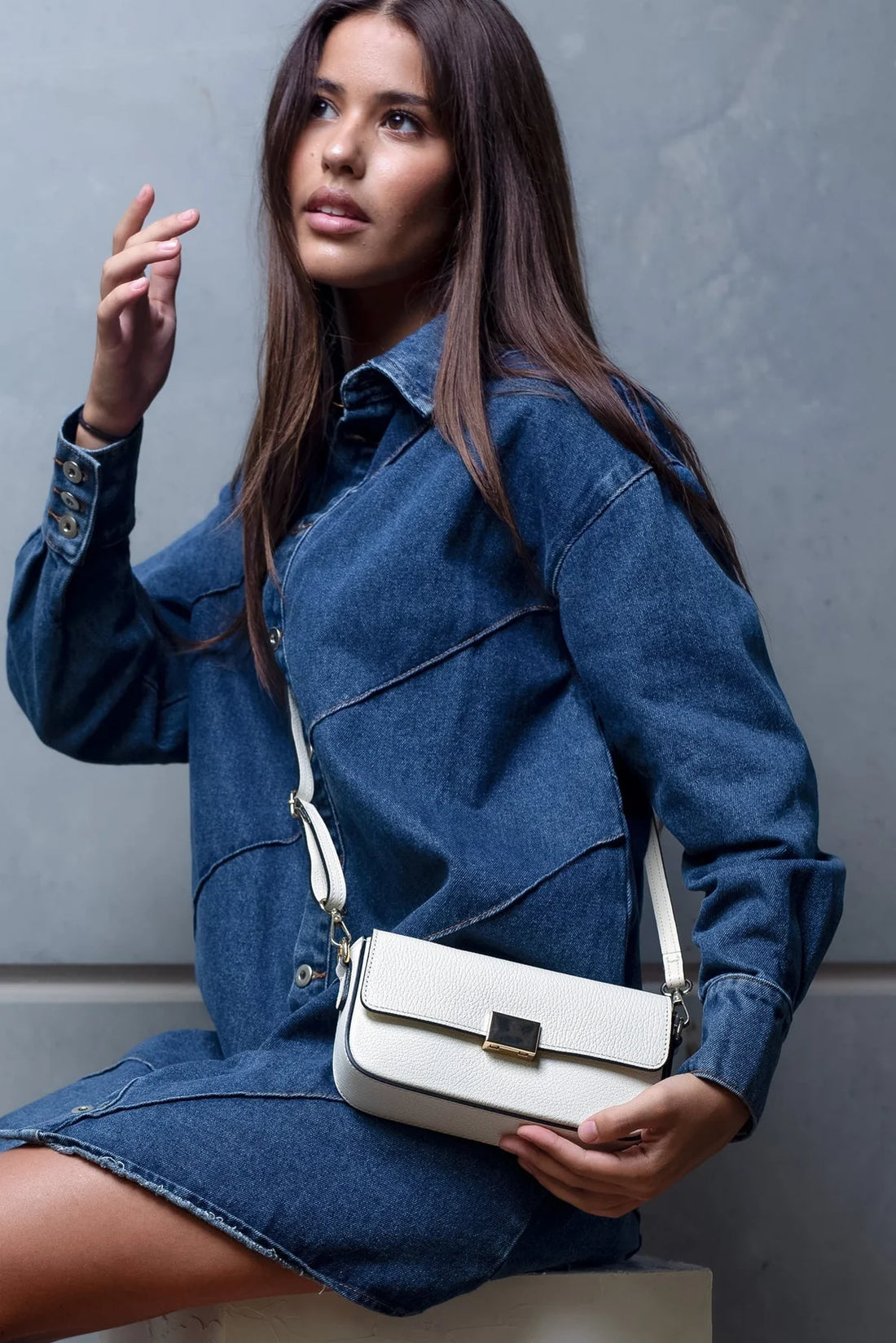 BIANCA SHOULDER BAG - CHALK