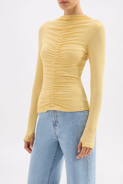 MARTI MESH TOP - BUTTER