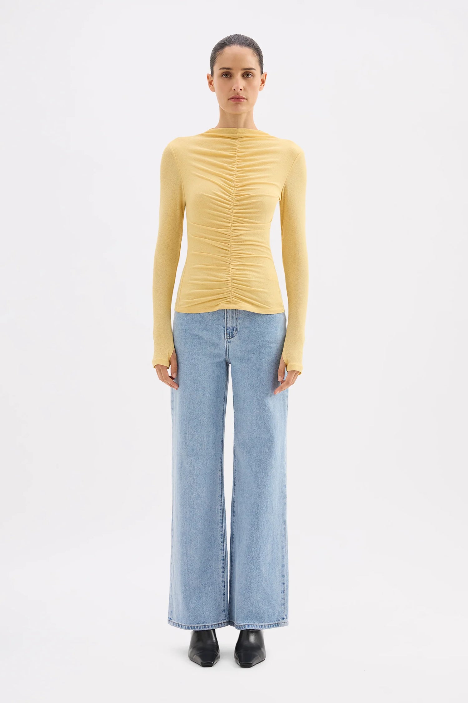 MARTI MESH TOP - BUTTER