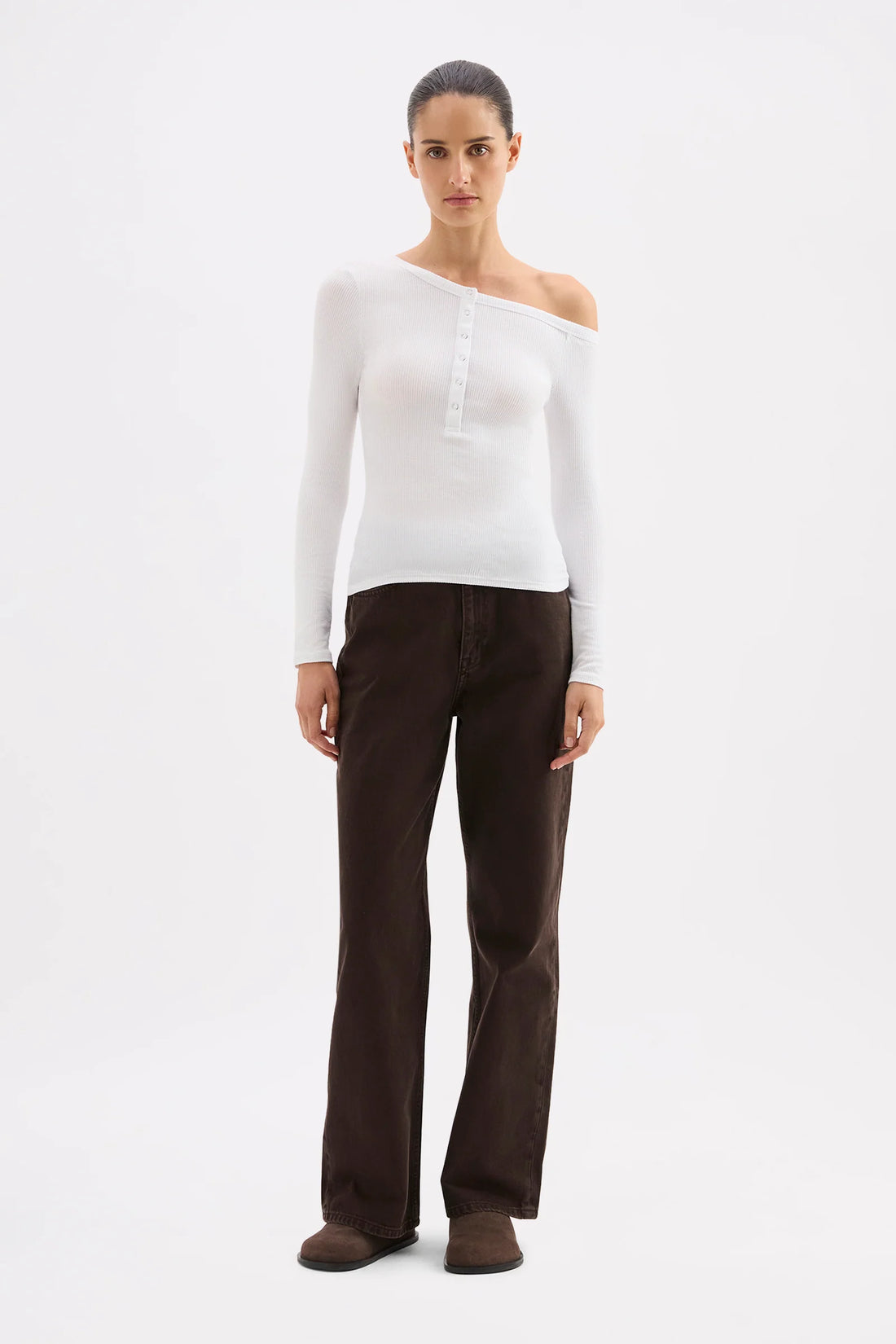 ABEL L/S TOP - WHITE