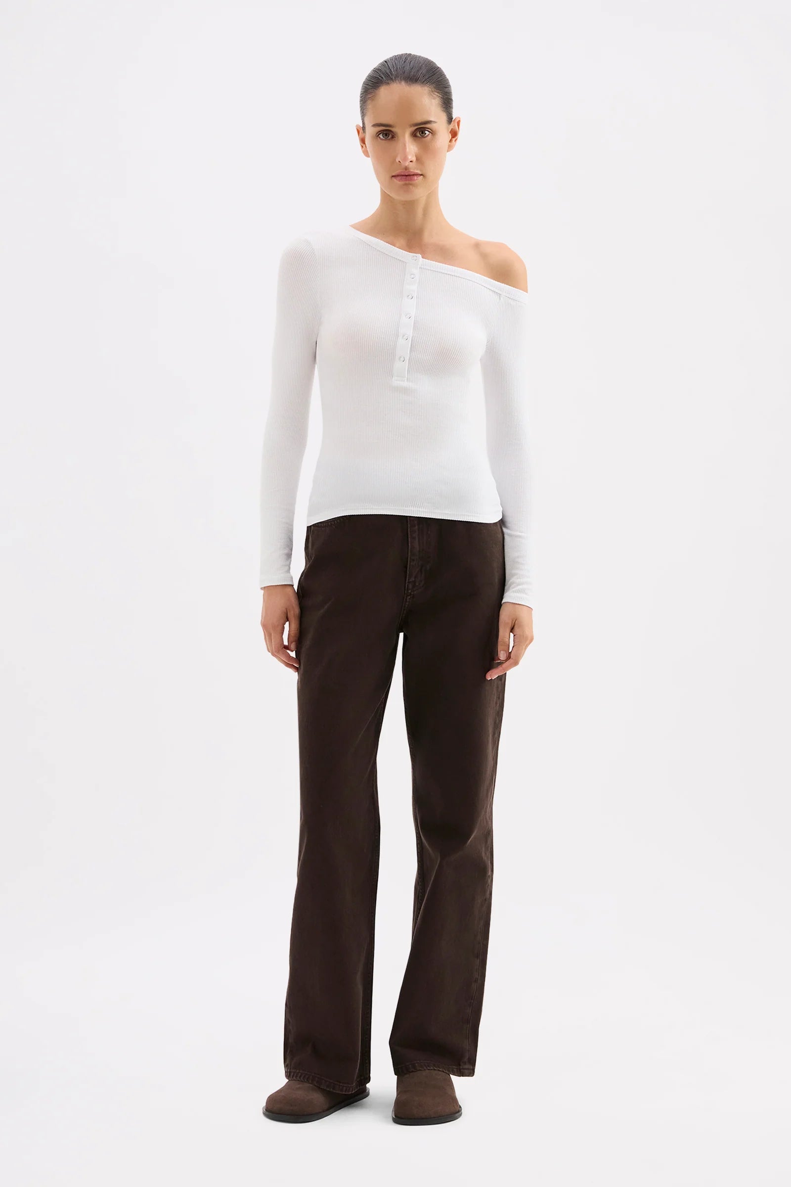 ABEL L/S TOP - WHITE