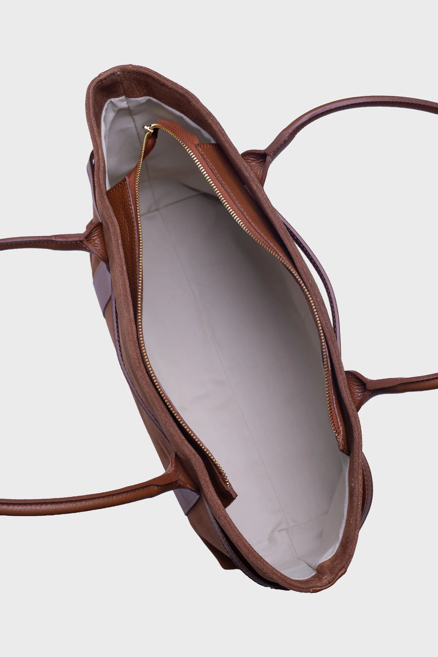 CAMILLA SUEDE TOTE - COGNAC